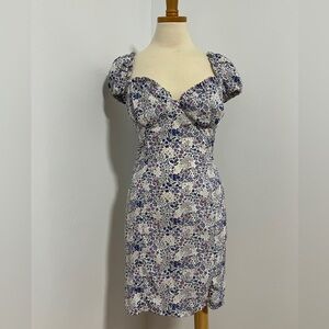 Blush smocked back mini dress